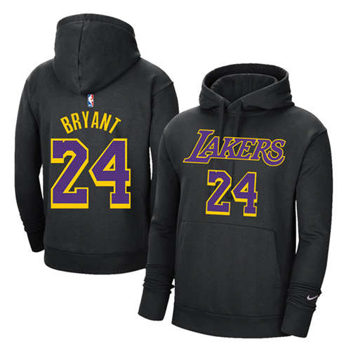 Los Angeles Lakers #24 Kobe Bryant 2021 Black Pullover Hoodie